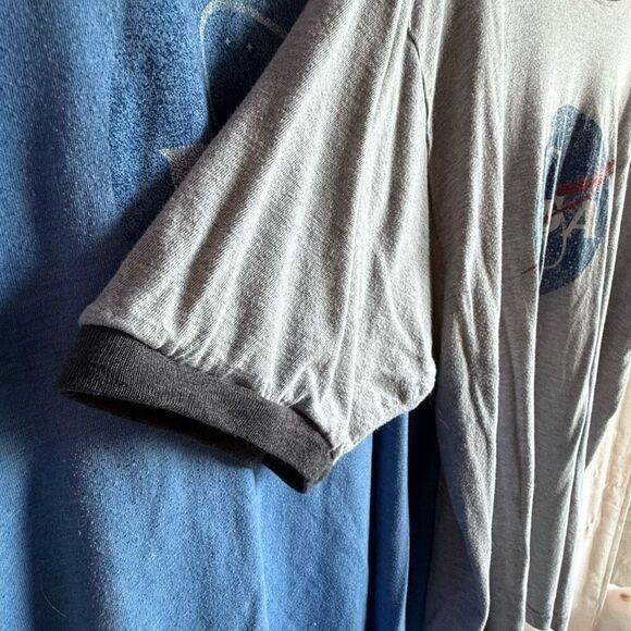 NASA T-Shirts Women’s 3XL Blue Gray Set Distressed Logo Graphic Tee Bundle Space - Picture 4 of 11